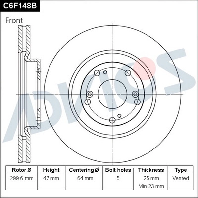 Brake Disc (C6F148B)