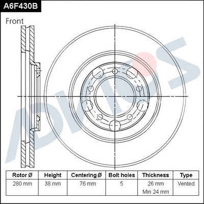 Brake Disc (A6F430B)