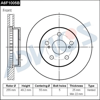 Brake Disc (A6F1005B)