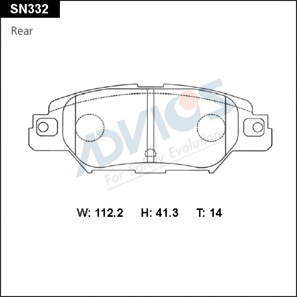 Brake Pad Set, disc brake (SN332)