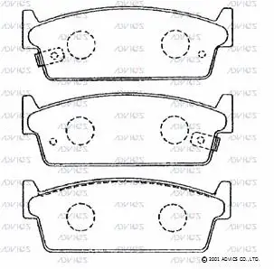 Brake Pad Set, disc brake (B2N045)