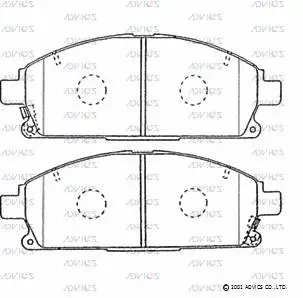 Brake Pad Set, disc brake (B1N062)