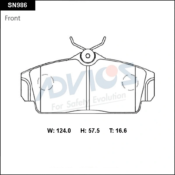 Brake Pad Set, disc brake (SN986)