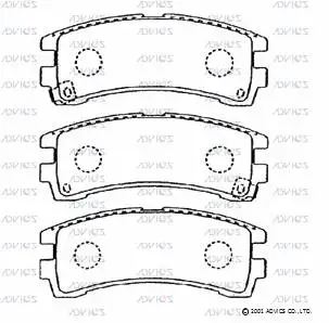 Brake Pad Set, disc brake (B2N050)