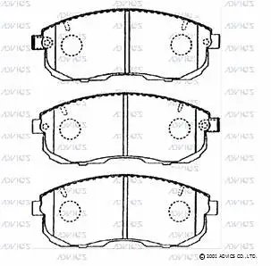 Brake Pad Set, disc brake (B1N019)