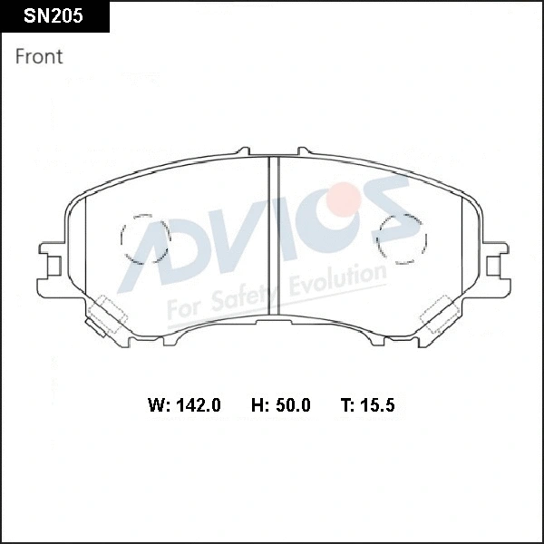 Brake Pad Set, disc brake (SN205)