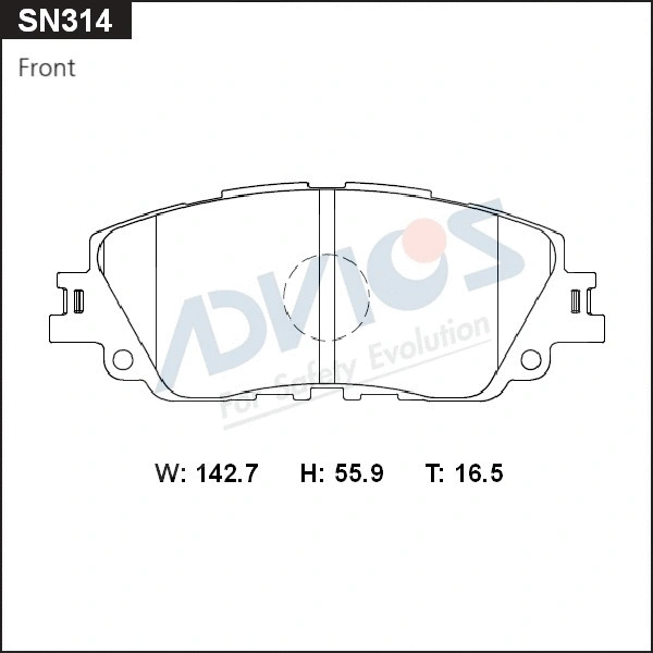 Brake Pad Set, disc brake (SN314)