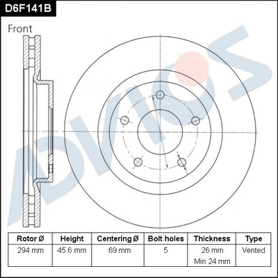 Brake Disc (D6F141B)