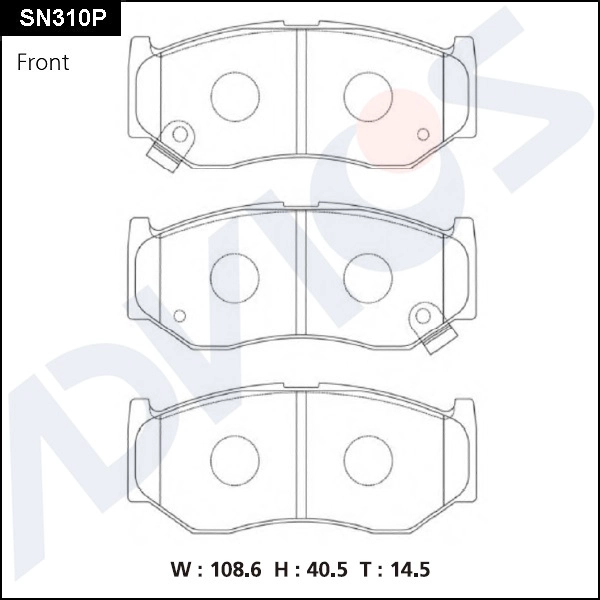 Brake Pad Set, disc brake (SN310P)