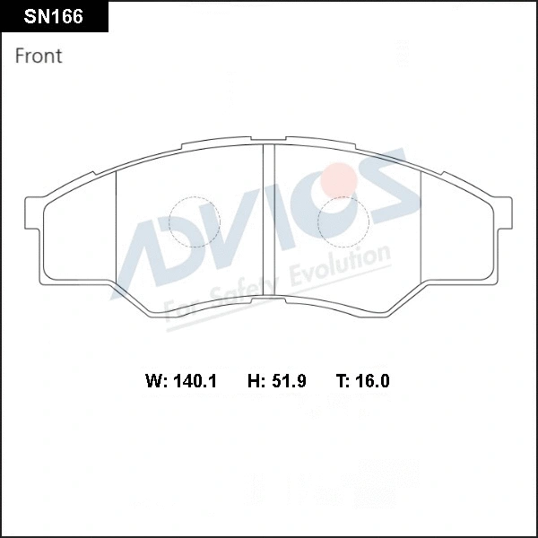 Brake Pad Set, disc brake (SN166)
