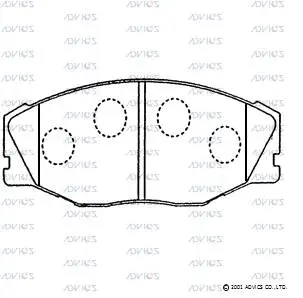 Brake Pad Set, disc brake (A1N019)