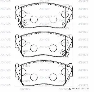Brake Pad Set, disc brake (B1N017)