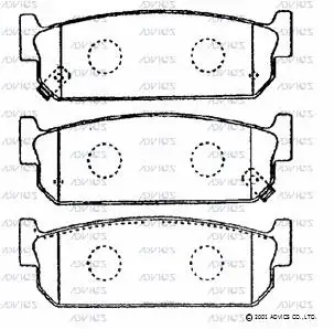 Brake Pad Set, disc brake (B2N057)