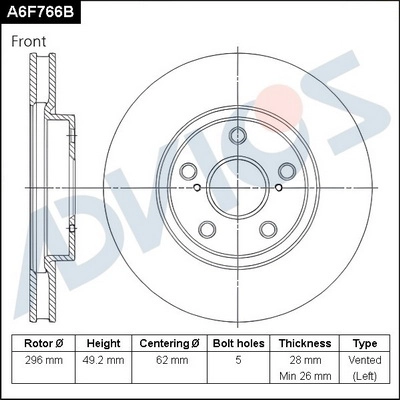 Brake Disc (A6F766B)