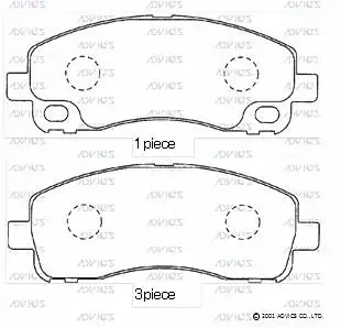 Brake Pad Set, disc brake (D1N054)