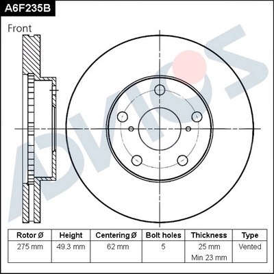 Brake Disc (A6F235B)