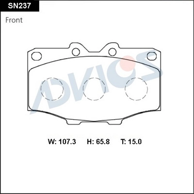 Brake Pad Set, disc brake (SN237)