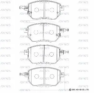 Brake Pad Set, disc brake (B1N079)