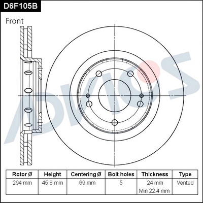 Brake Disc (D6F105B)