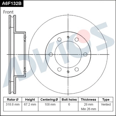 Brake Disc (A6F132B)