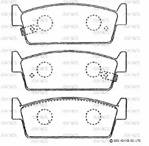 Brake Pad Set, disc brake (B2N056)