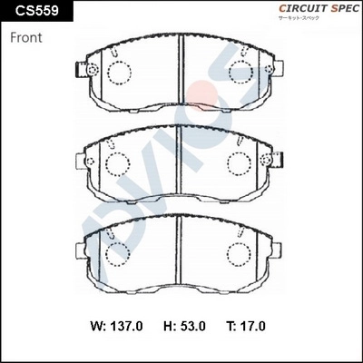Brake Pad Set, disc brake (CS559)