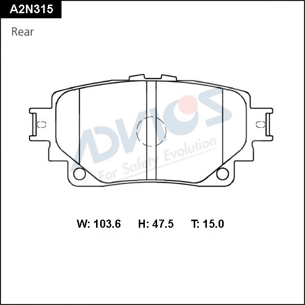 Brake Pad Set, disc brake (A2N315)