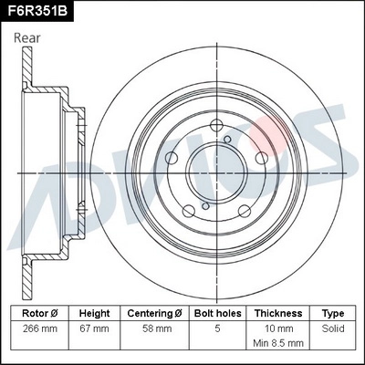 Brake Disc (F6R351B)