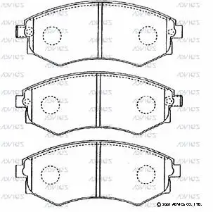 Brake Pad Set, disc brake (B1N021)