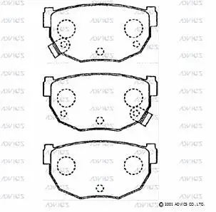 Brake Pad Set, disc brake (B2N016)