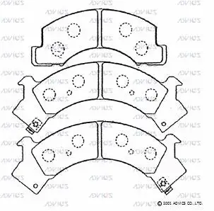 Brake Pad Set, disc brake (SN858P)