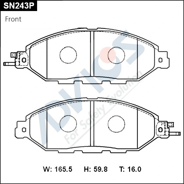 Brake Pad Set, disc brake (SN243P)