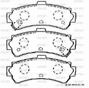 Brake Pad Set, disc brake (B2N029)