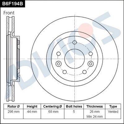 Brake Disc (B6F194B)