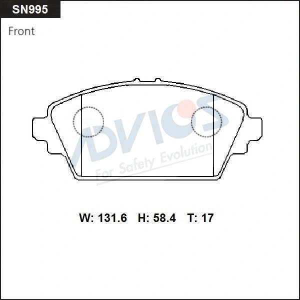 Brake Pad Set, disc brake (SN995)