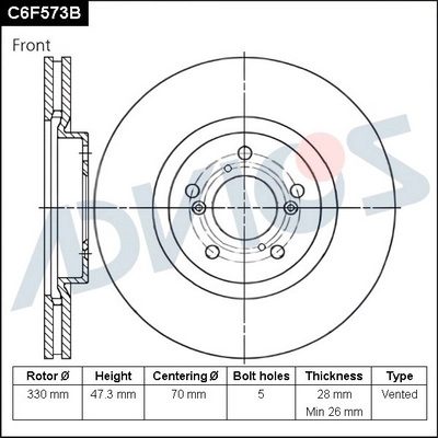Brake Disc (C6F573B)