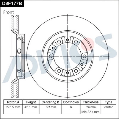 Brake Disc (D6F177B)