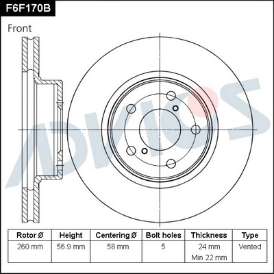 Brake Disc (F6F170B)