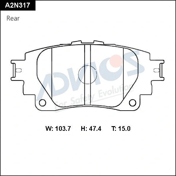 Brake Pad Set, disc brake (A2N317)