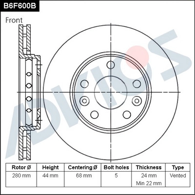 Brake Disc (B6F600B)