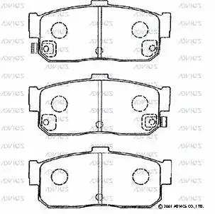 Brake Pad Set, disc brake (B2N022)