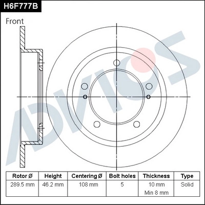 Brake Disc (H6F777B)