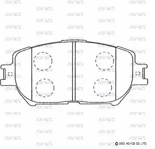 Brake Pad Set, disc brake (A1N073)