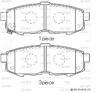 Brake Pad Set, disc brake (E2N048)