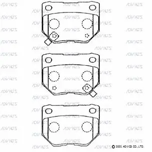 Brake Pad Set, disc brake (B2N053)