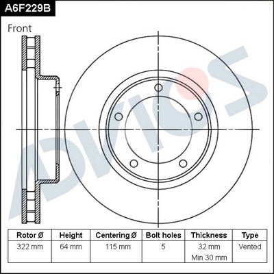 Brake Disc (A6F229B)
