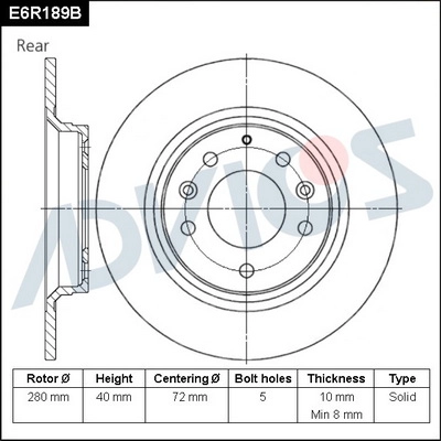 Brake Disc (E6R189B)