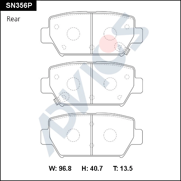 Brake Pad Set, disc brake (SN356P)