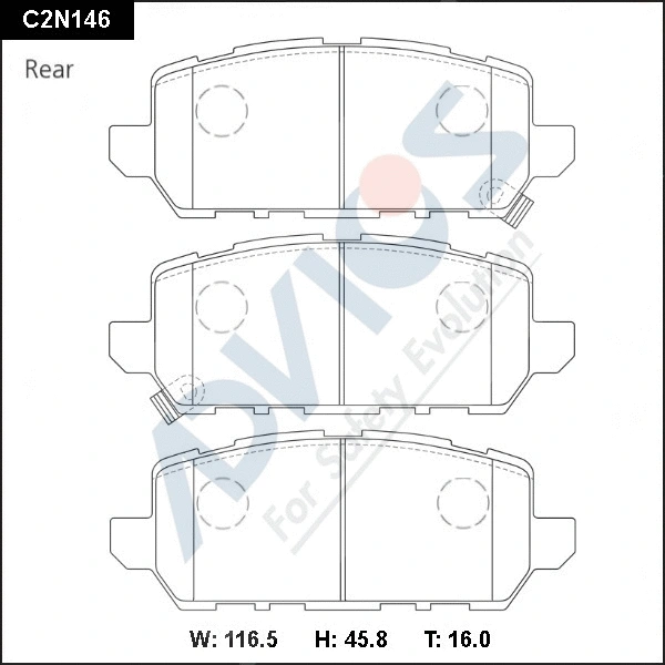 Brake Pad Set, disc brake (C2N146)