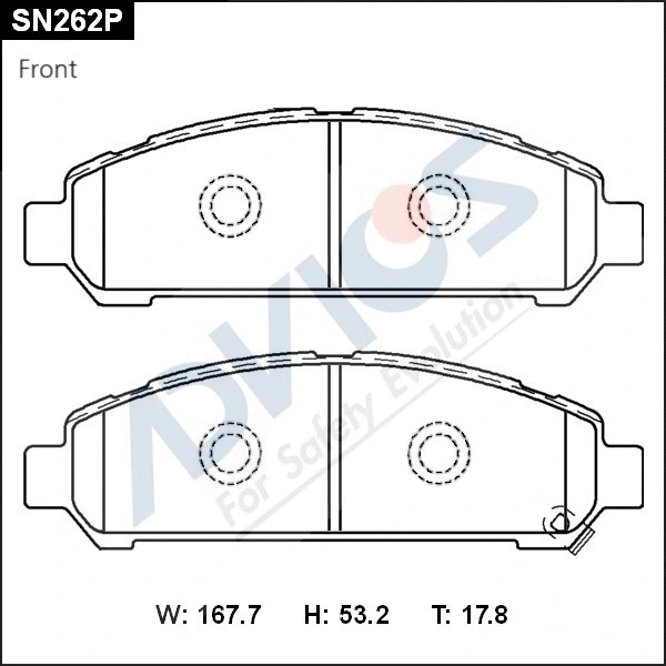Brake Pad Set, disc brake (SN262P)